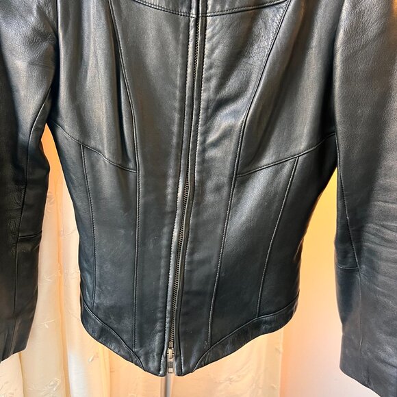 DANIER Leather Jacket in Black - Picture 4 of 7